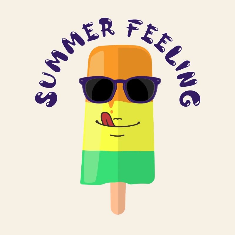 Eiscreme mit Sonnenbrille Summer Feeling Sommer
