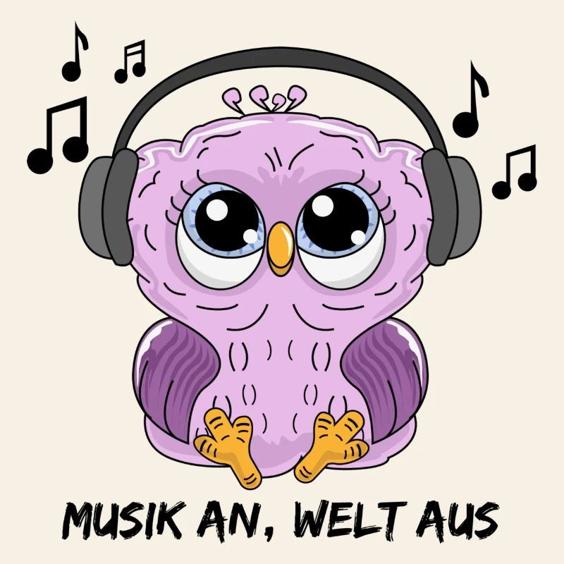 Owl mit Kopfhörern