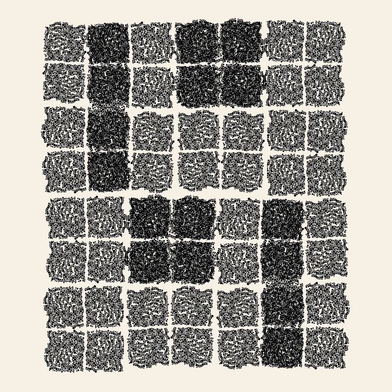 Abstract Cell Pattern in Black and White