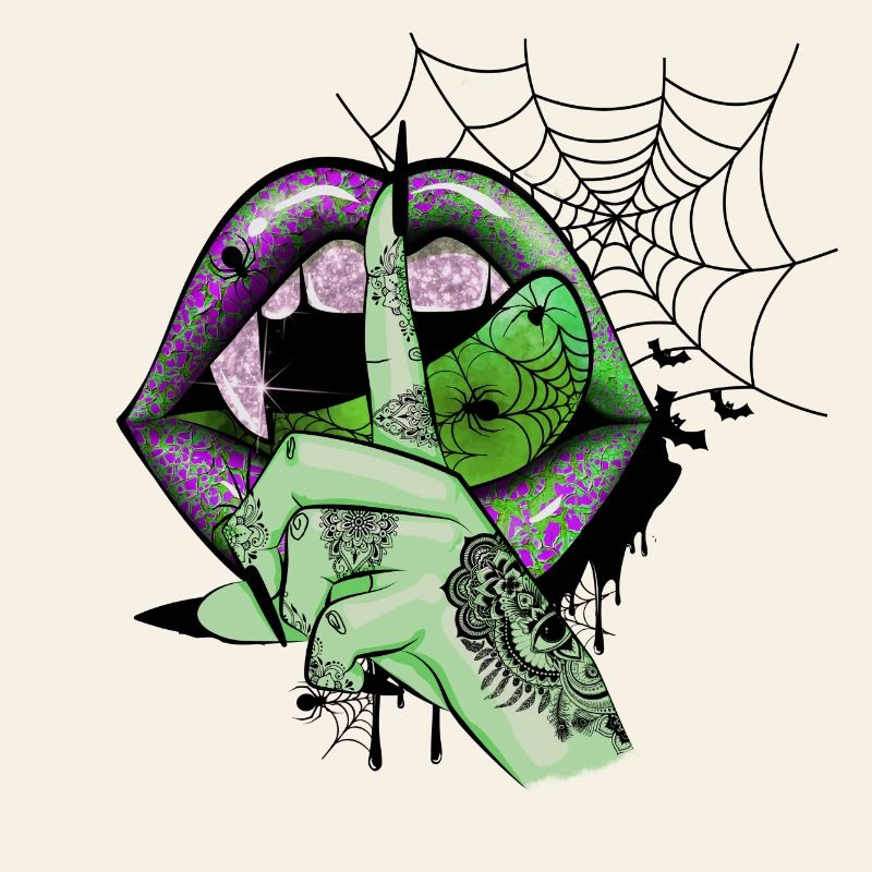 Lèvres de vampire vert