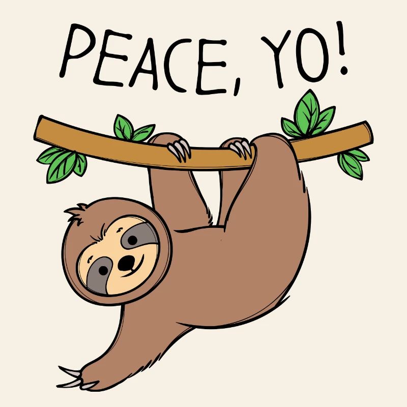 Sloth Cool Statement Hammock Jungle Animal