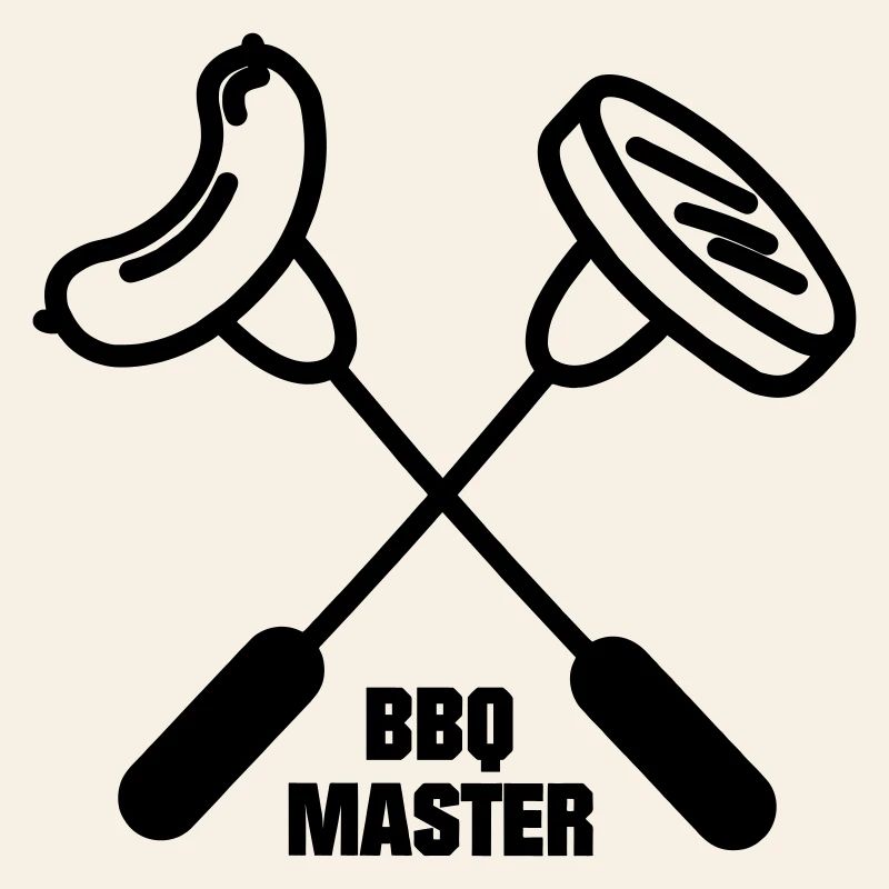 BBQ master with two crossed forks