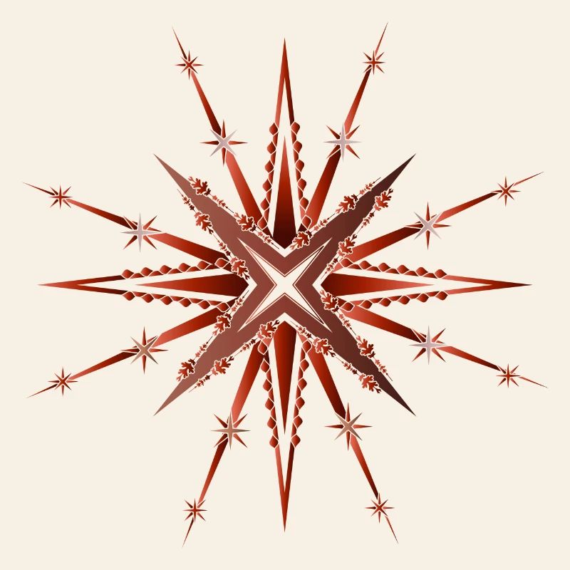 funkelnder und strahlender Rostroter Stern