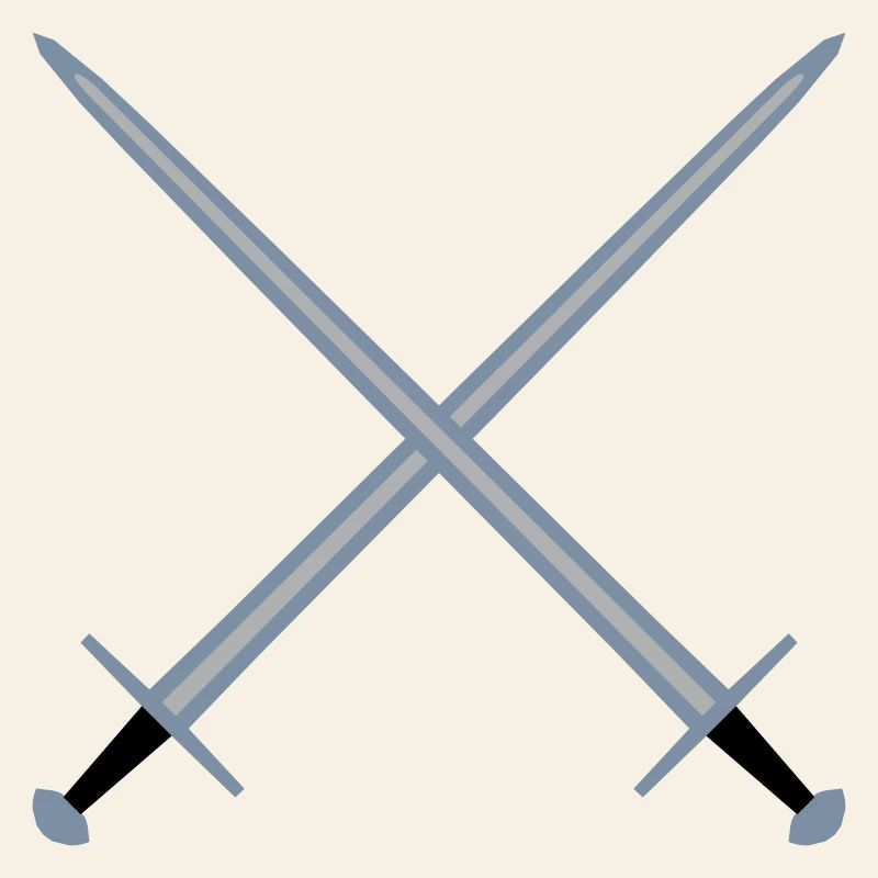 Gekreuzte Schwerter.