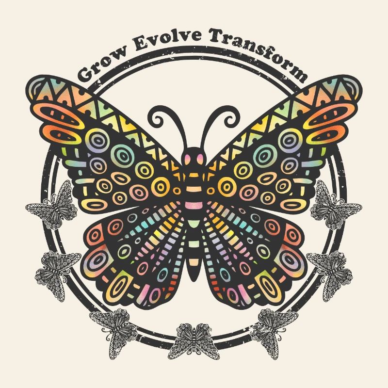 Boho Style Schmetterling - Grow Evolve Transform