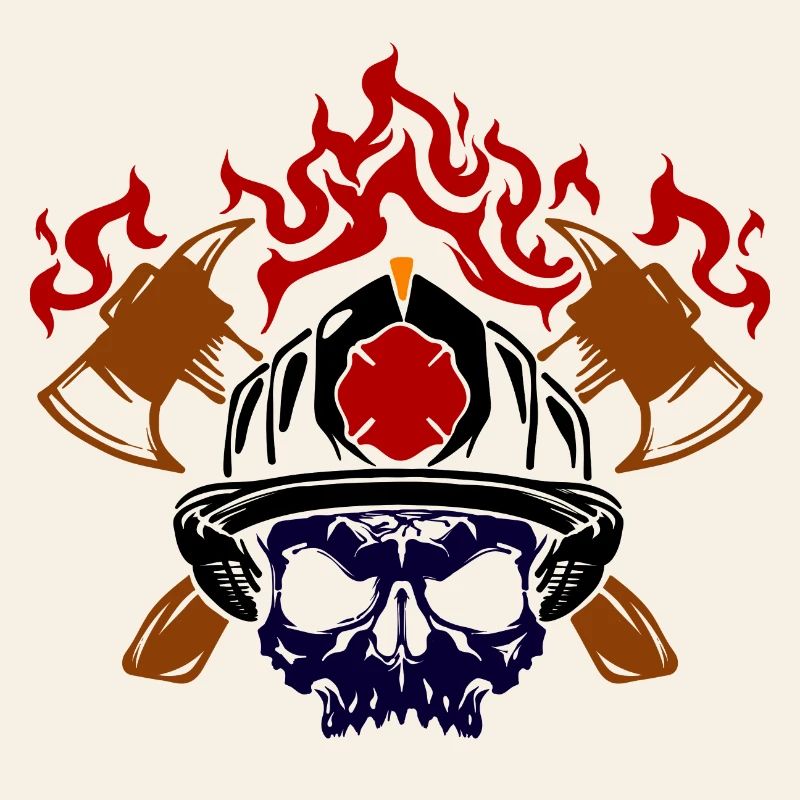 Burning Firefighter helmet Fire brigade fire protection