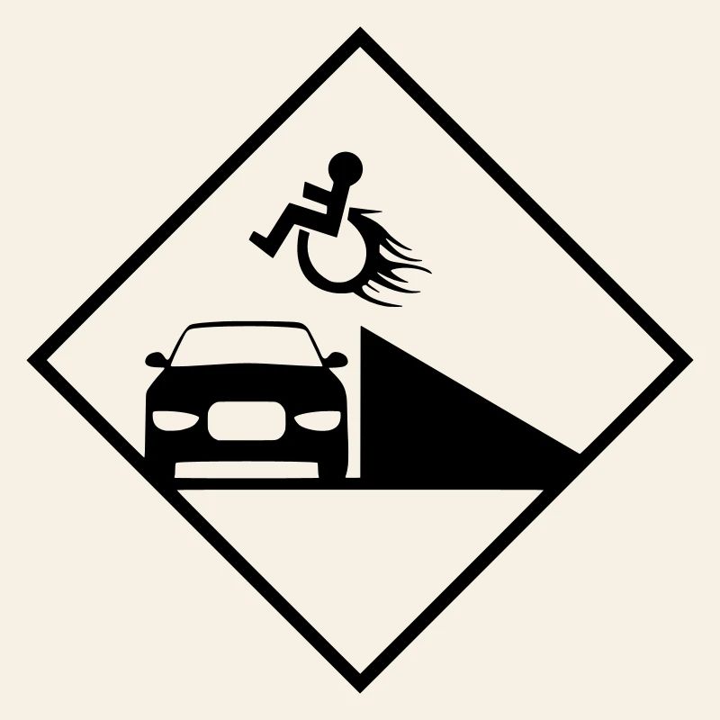 Rollstuhlfahrer springt über eine Rampe #