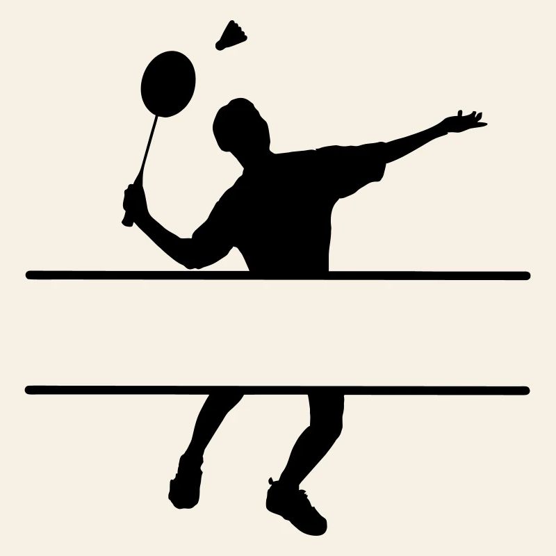 Shadow image of badminton player