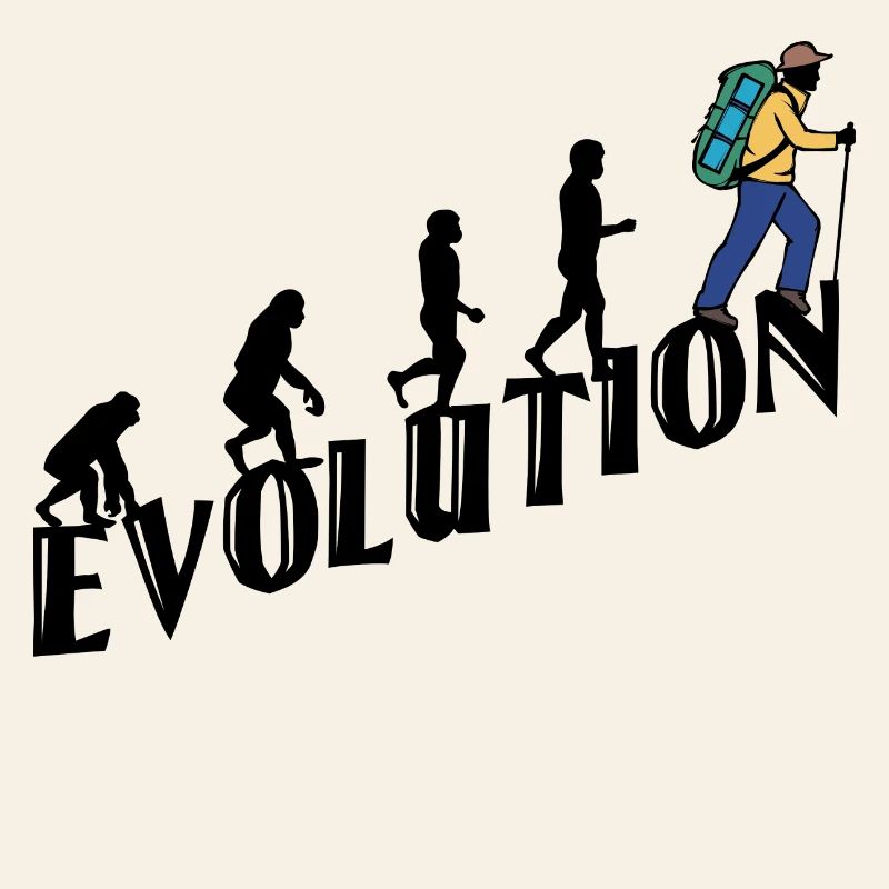 Wandern Evolution Wanderer Wanderung Klettern