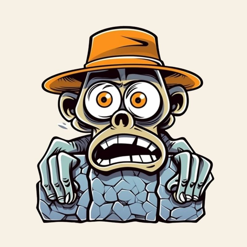 Dead explorer with hat and bone gaze