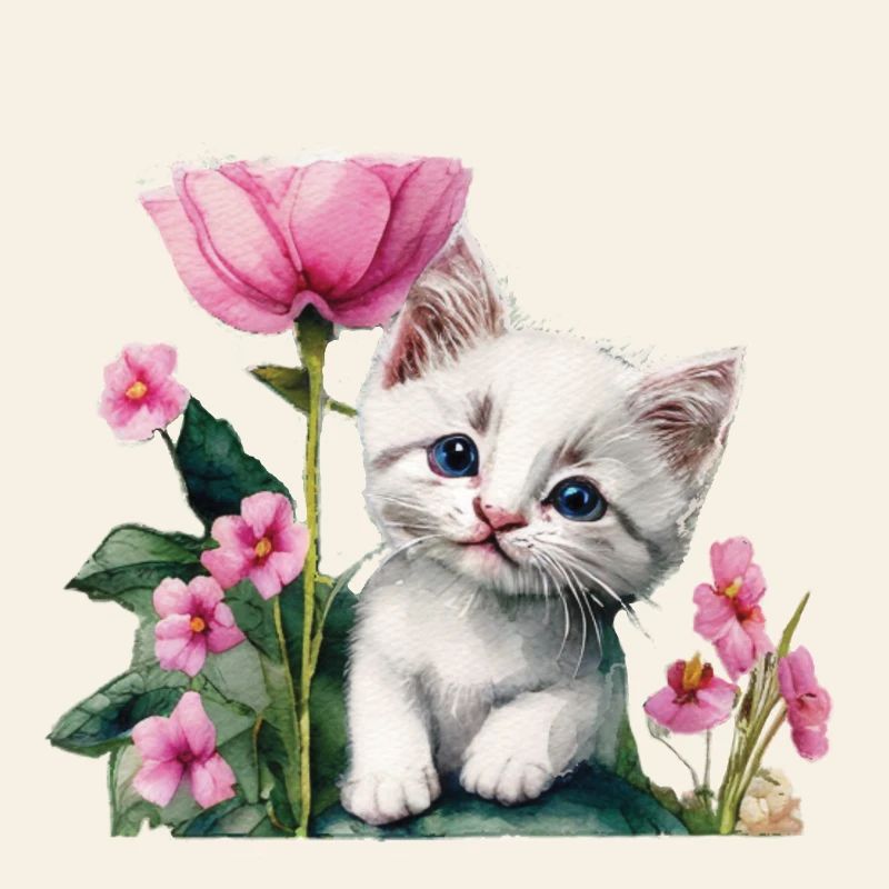 Chaton blanc