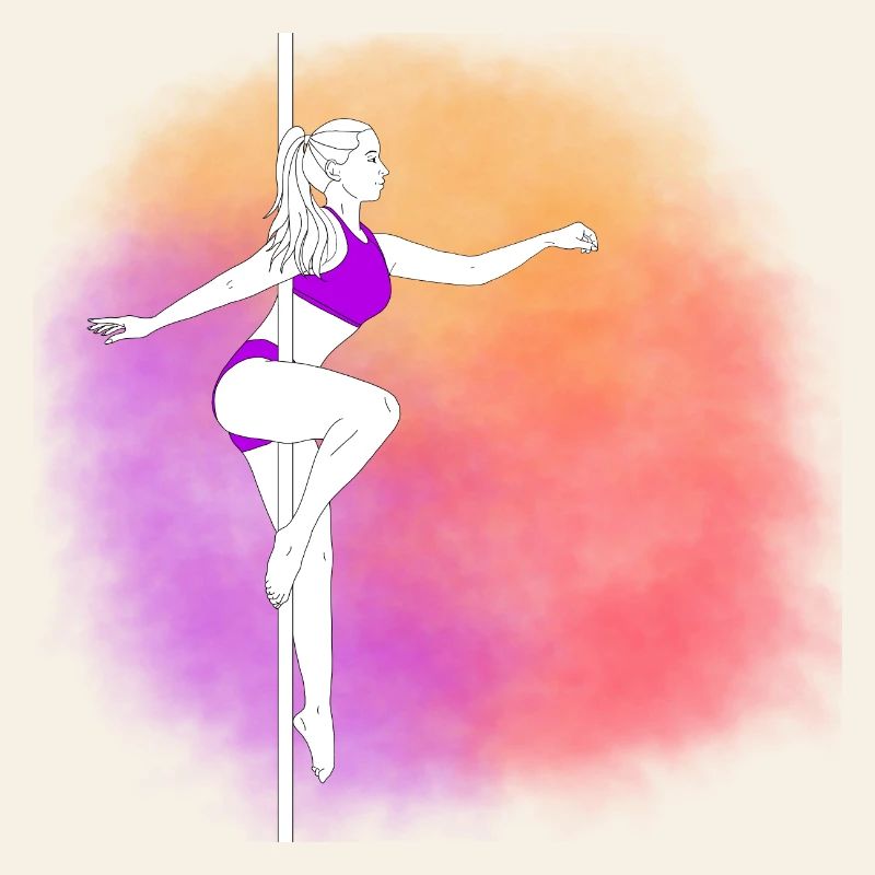Pole Danse Néon Coucher de soleil