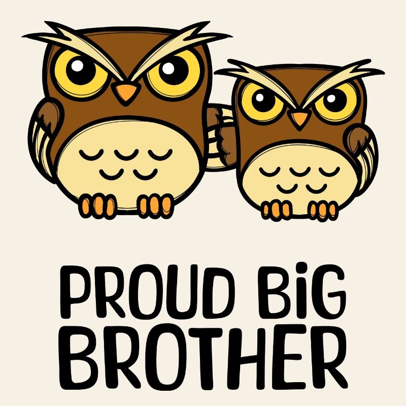 Eule Stolzer Großer Bruder Statement Bruderherz