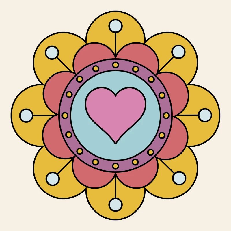 Cute Funky Hippie Boho Flower