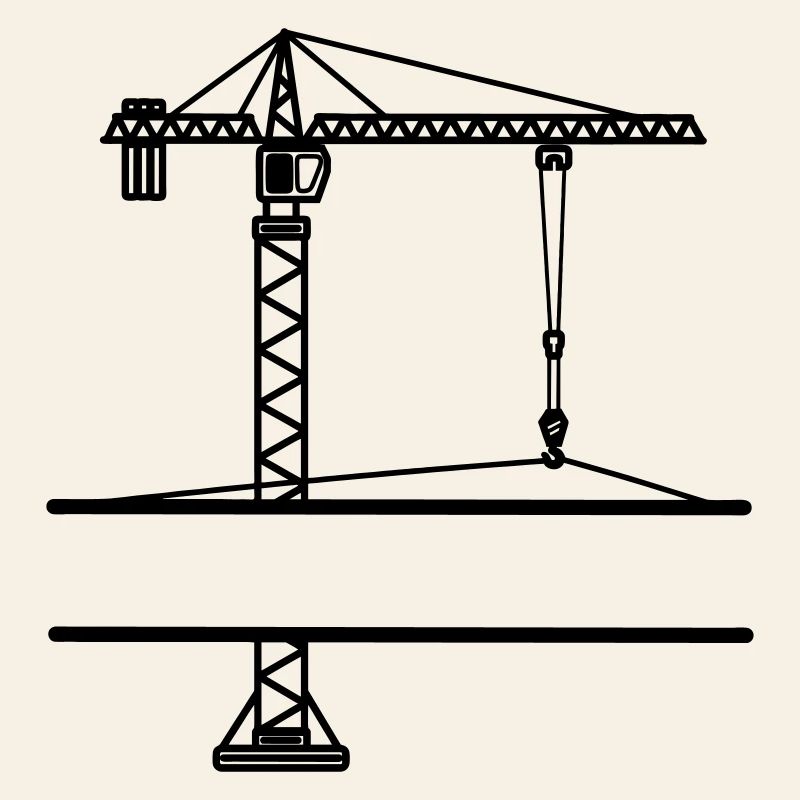 Construction crane with banner