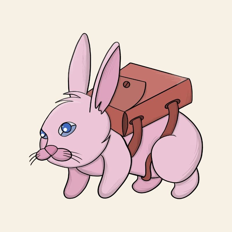 Bunny going to school
