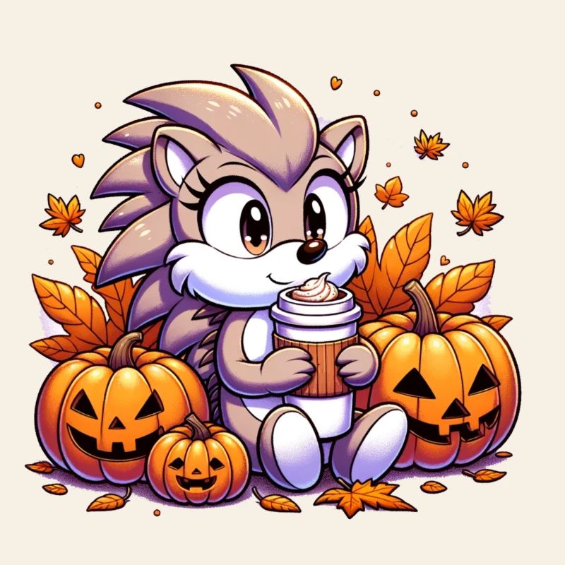 Hérisson boit Halloween