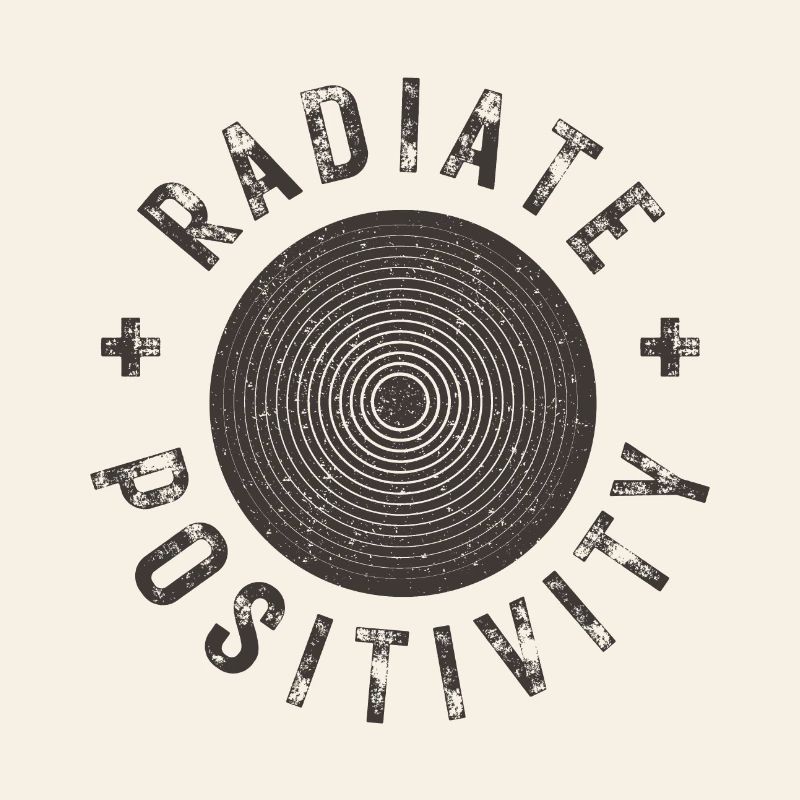 Exuding positivity modern distressed style