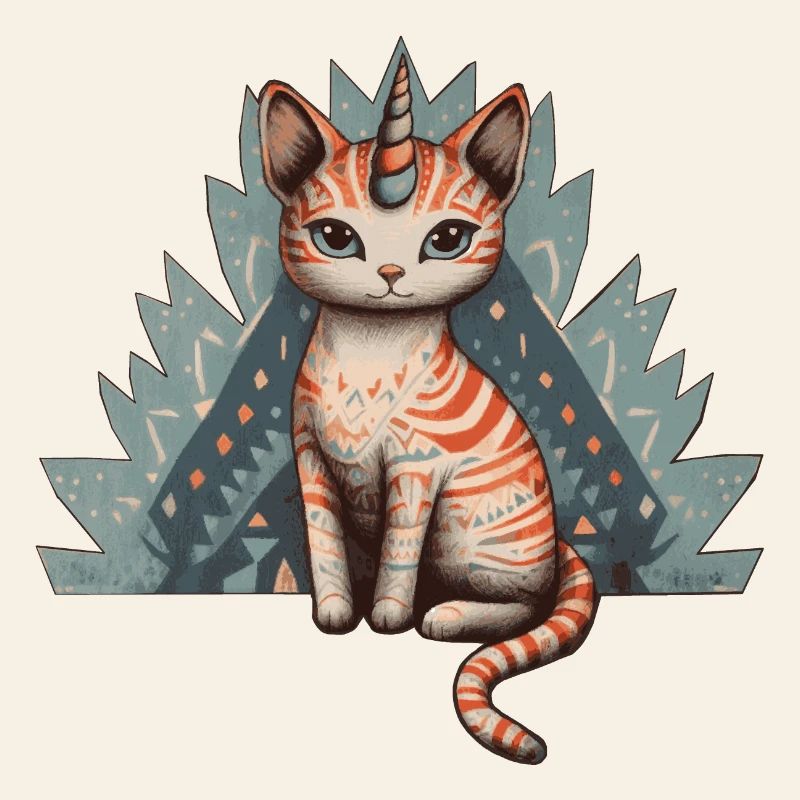 chat-licorne Pastel