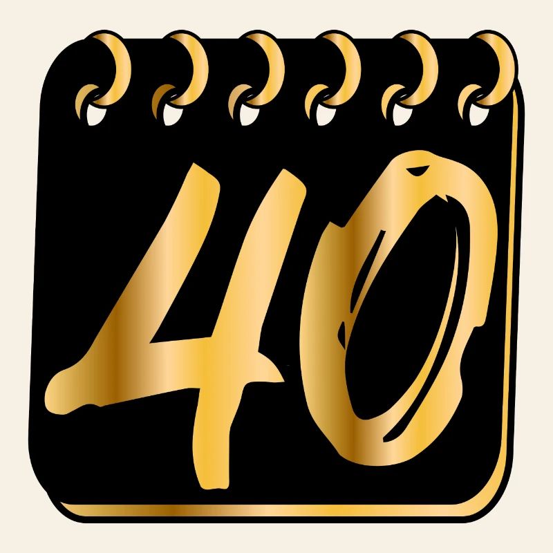 ZAHL 40 - Vierzig - 40. Geburtstag