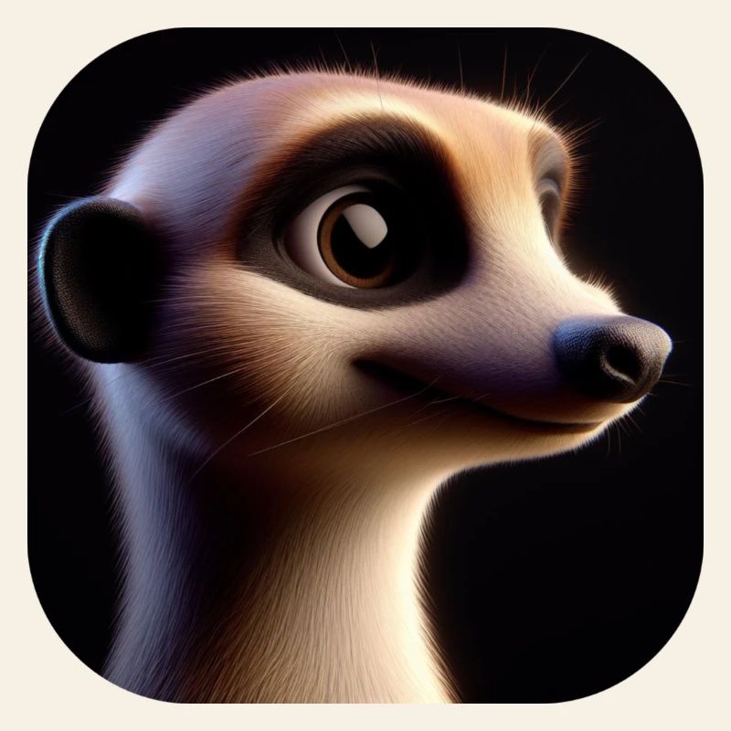 Suricate mignon dans le style d’animation