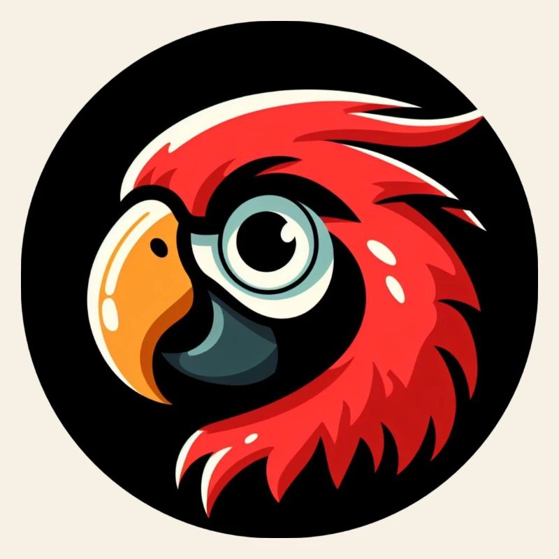 Parrot head in comic style