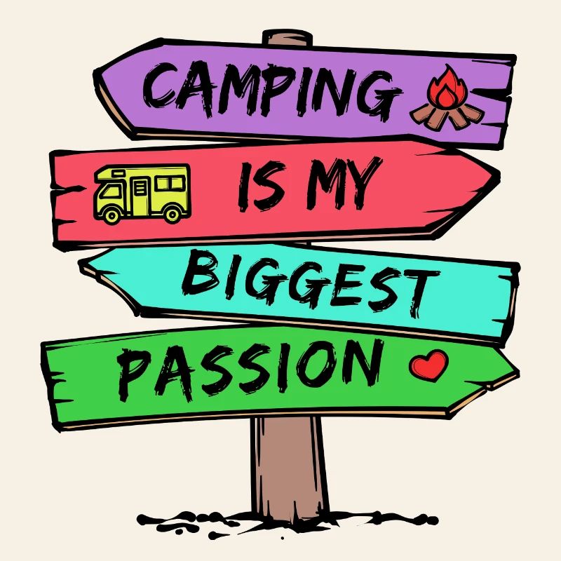 Camping Statement Wohnwagen Camper Urlaub Wanderer