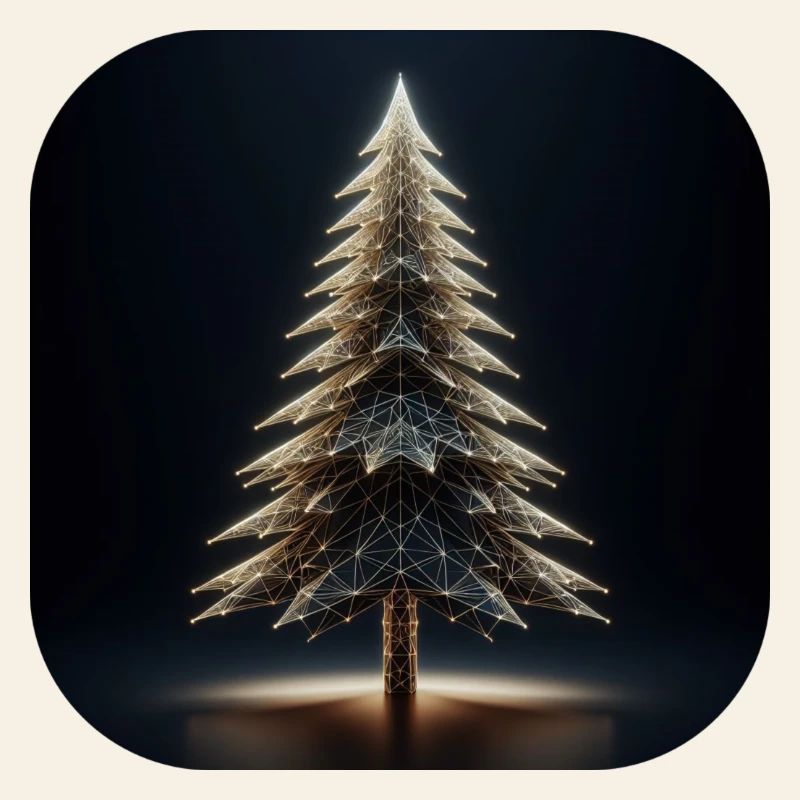 Weihnachtsbaum Polygone Licht Tannenbaum