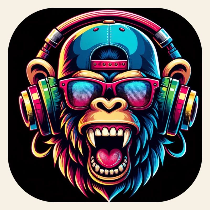 Monkey Colorful Teeth Roar Cap