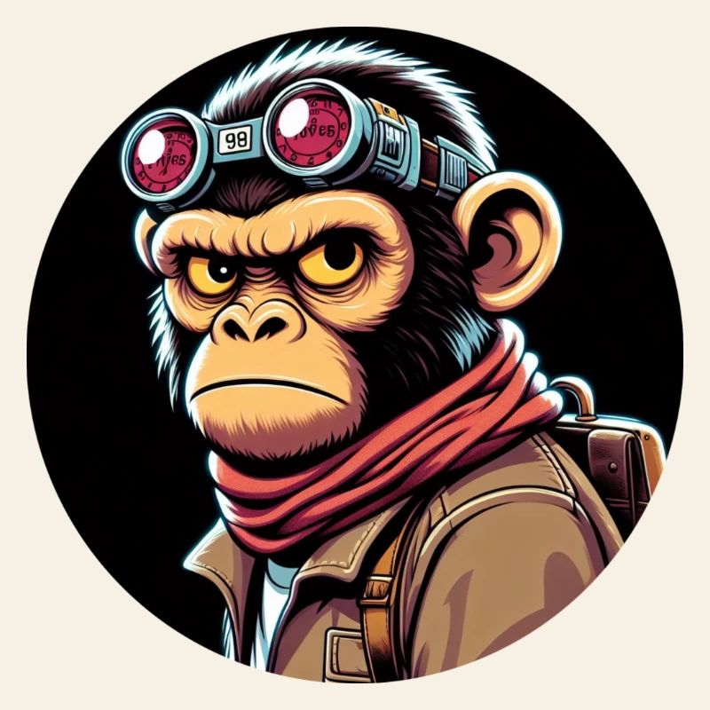 Monkey with glasses Evil Eye