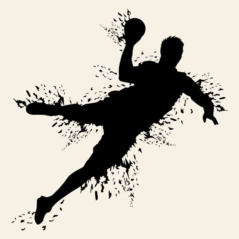 Joueur de handball Explosion de handball Lancer d’équipe Lanceur