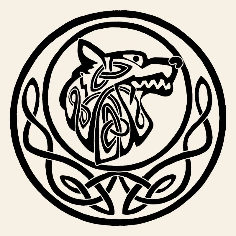 Black Wolf Lunar Symbol