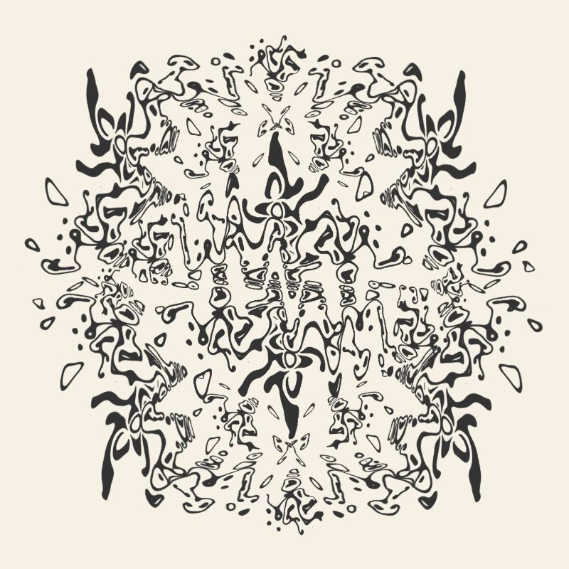 Abstract Black Mandala Pattern