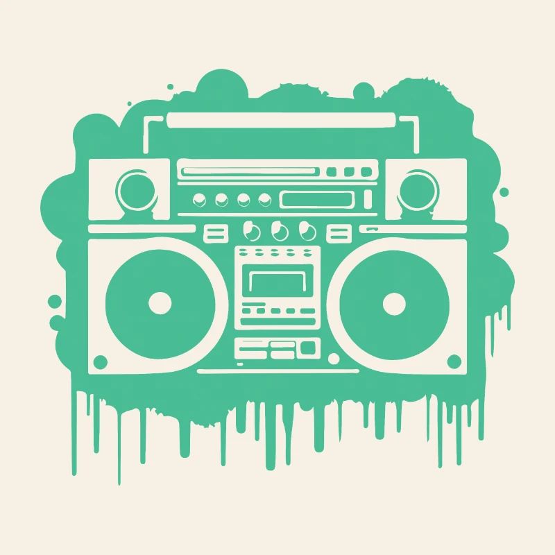 Boom Box cyan (transparent)