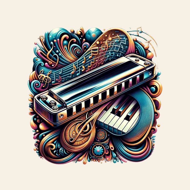 Harmonica abstract design