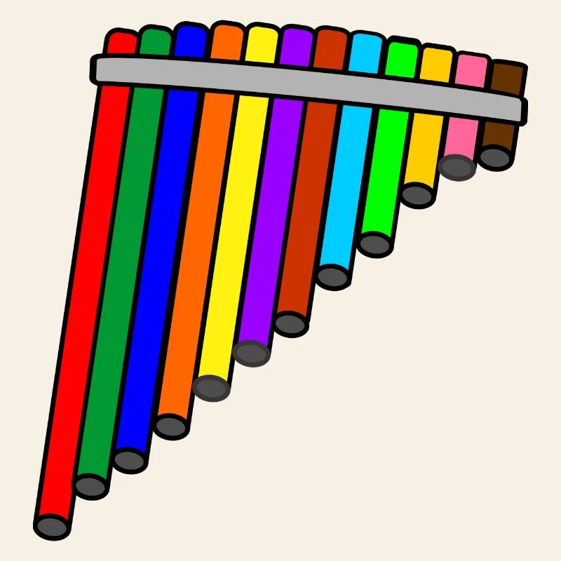 Pan flute colored