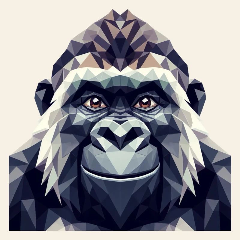 Un singe de style polygonal