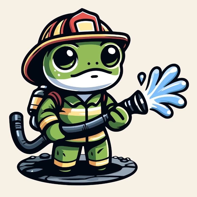 Ribbit de pompier : le courageux défenseur de l’étang
