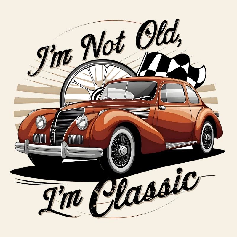 Oldtimer Oldtimer mit Vintage Text