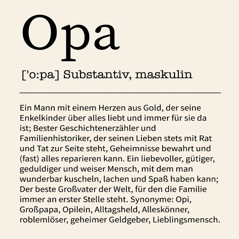 Opa Großvater Danke Spruch Definition Geschenkidee