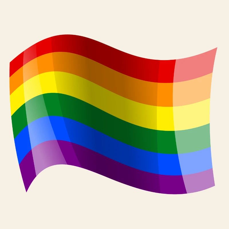 Drapeau arc-en-ciel agité