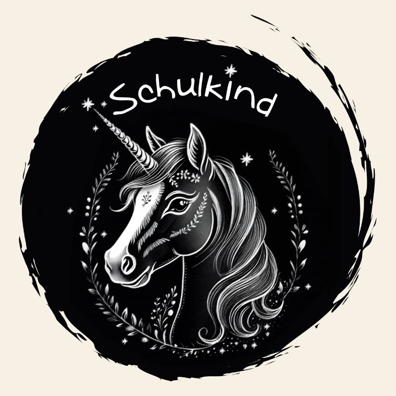 Schulkind - Einhorn mit Sternchen - Kreide Tafel