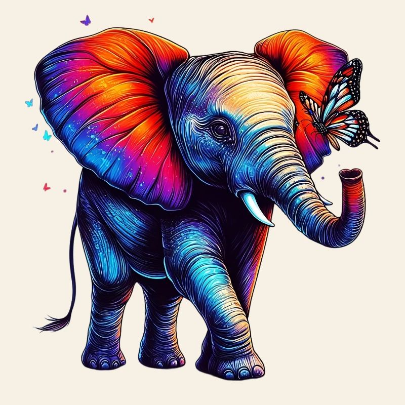 Elephant and Butterfly