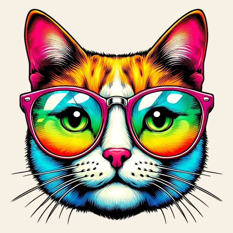 Chat avec des lunettes de soleil