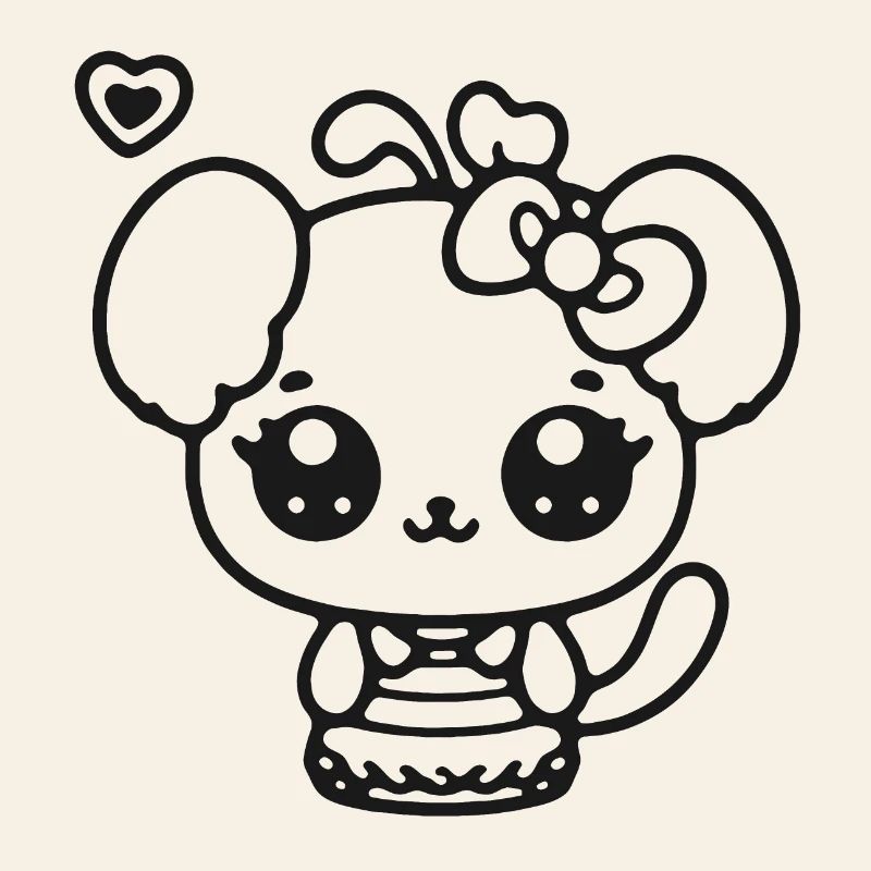 Kawaii Panda with Bow