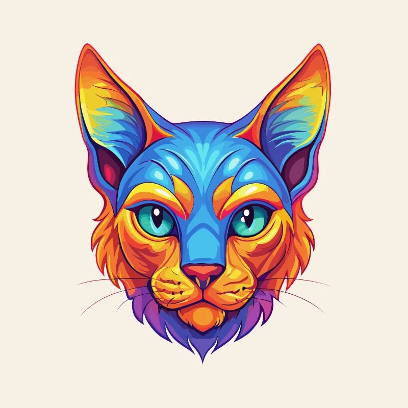 Chat Rex allemand, race de chat, dessin animé, animal de compagnie kawaii