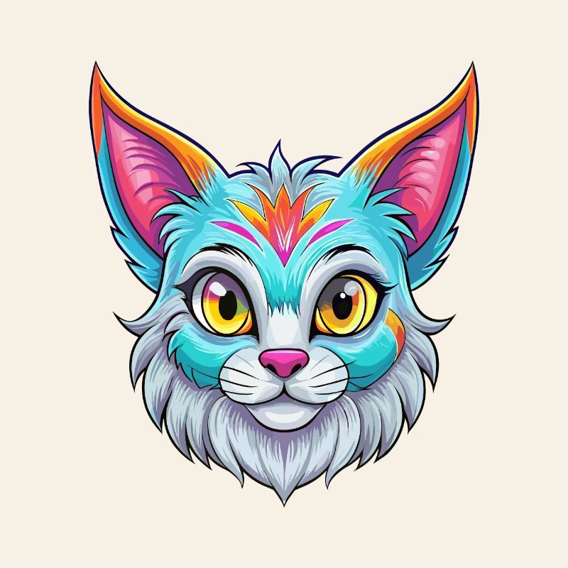 Pixie Bob Cat Breed Cartoon Kawaii Animal Pet