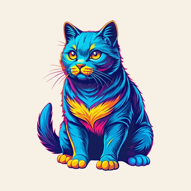 Chat polydactyle américain de race de dessin animé Kawaii Anima