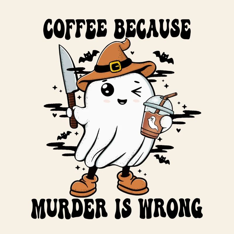 Ghost Witch with Coffee 