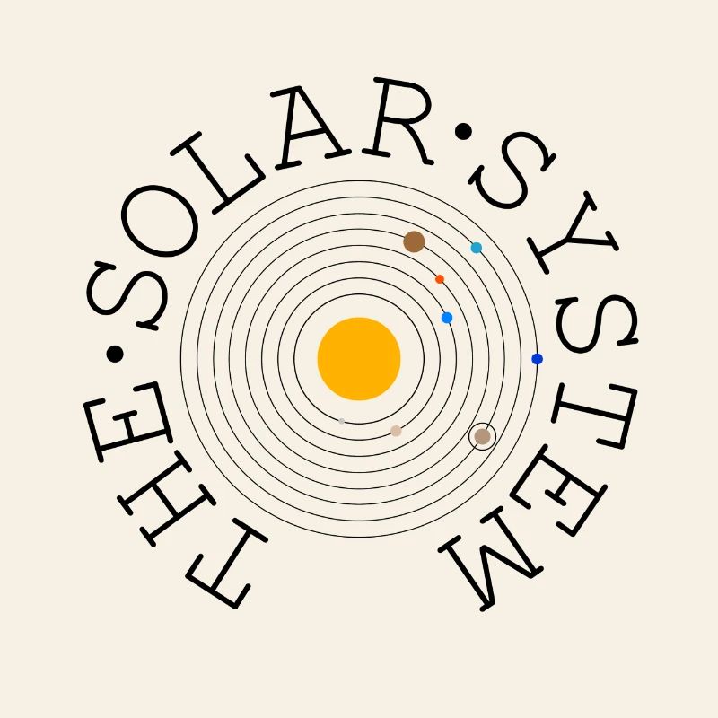 Le système solaire (noir)